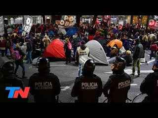 Sigue el acampe en 9 de Julio a pesar de la media sanción a la ley de emergencia alimentaria