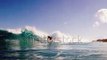 ＠　ノアパブリッシメント　stock-footage-surfer-riding-and-turning-with-spray-on-blue-ocean-wave-surfing-ocean-lifestyle-extreme-sports