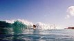 ＠　ノアパブリッシメント　stock-footage-surfer-riding-and-turning-with-spray-on-blue-ocean-wave-surfing-ocean-lifestyle-extreme-sports
