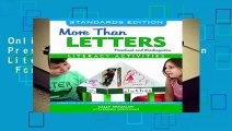 Online More than Letters: Preschool and Kindergarten Literacy Activities  For Kindle