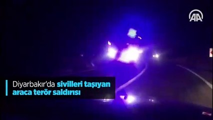 Diyarbakır'da sivilleri taşıyan araca terör saldırısı: 4 şehit, 13 yaralı