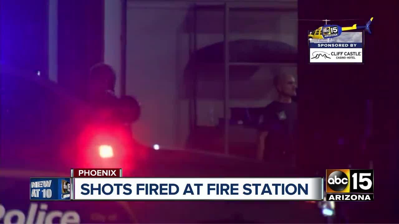 Police searching for two men who broke into Phoenix fire engine, fired shots at firefighters