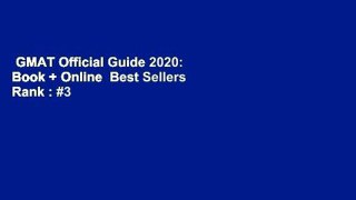 GMAT Official Guide 2020: Book + Online  Best Sellers Rank : #3