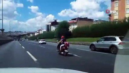 Motosiklet sürücüsünden ev yapımı "güvenlik önlemi"