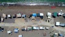 Antalya okullar açıldı, sahildeki obalar toplandı