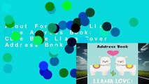 About For Books  Llama Love Address Book: Cute Blue Llama Cover Address Book with Alphabetical