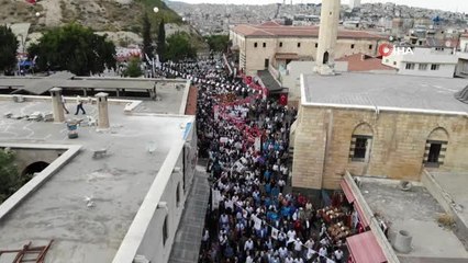 Gaziantep, Gastroantep kortejine akın etti...Kortej havadan görüntülendi