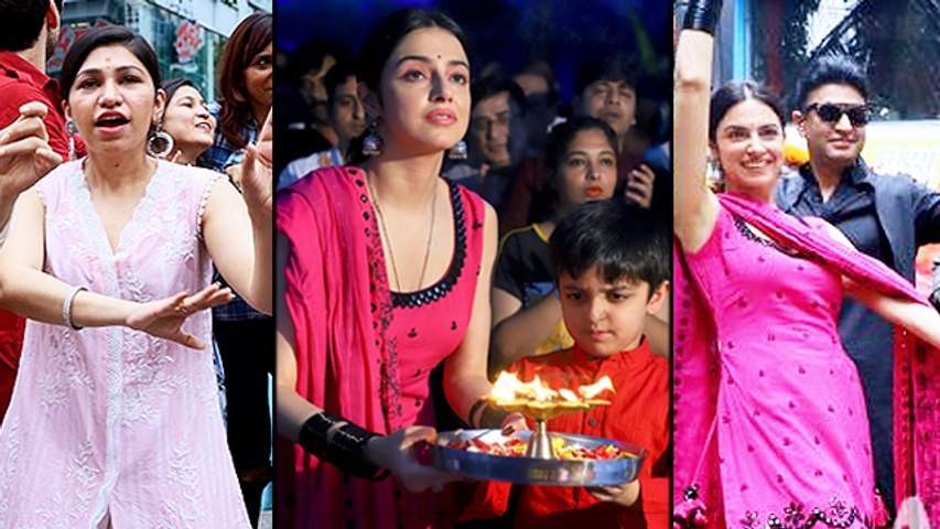 Divya Khosla And Tulsi Kumar's Dance During Ganpati Visarjan