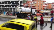 Facia Ucuz Atlatıldı! Belediyenin Vidanjörü Köprülü Kavşakta Asılı Kaldı