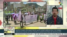 Colombia: paro nacional de maestros ante inseguridad y amenazas