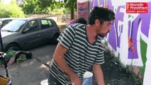 VIDEO. Poitiers : des graffeurs réalisent une fresque sous la pénétrante à Montbernage