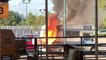 A campervan burst into flames at Morrisons car park in Ripon (Photo: Dale Hobson)