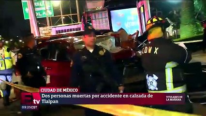 Tremendo choque en Calzada de Tlalpan deja dos muertos