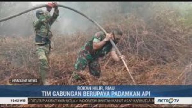 Ketersediaan Air Jadi Kendala Padamkan Karhutla di Rokan Hilir