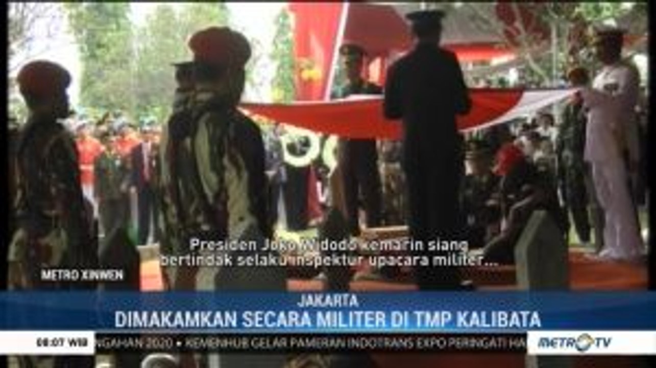 BJ Habibie Dimakamkan Secara Militer di TMP Kalibata