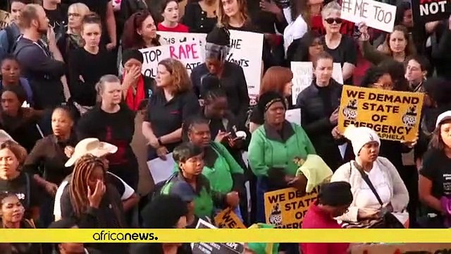 South Africa activists protest gender-based violence