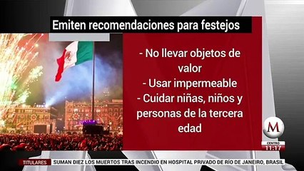 Recomendaciones para festejos patrios en el Zócalo