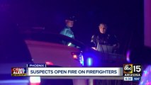 Police looking for two suspects who shot at Phoenix firefighters