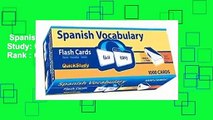 Spanish Vocabulary (Quick Study: Quizzer)  Best Sellers Rank : #2