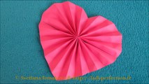 Origami facile : ❤️ Cœur en éventail