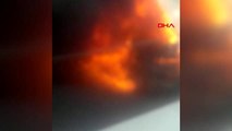 Maltepe'de kaza sonrası otomobil alev alev yandı