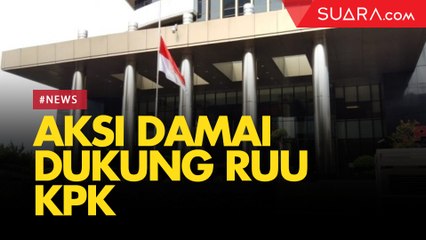 Dukung RUU KPK, Aliansi Rakyat Lawan Korupsi Gelar Aksi Damai di Gedung KPK