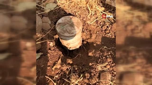 - MSB: Pençe-3 Harekatı'nda radyo frekans yöntemiyle tuzaklanmış halde 82 mm'lik havan mermisi ve...