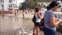 Torrential rains bring chaos to Spanish seaside town