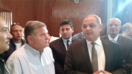 وفد قطاع الأعمال ومحافظ الغربية يتفقدون أعمال تطوير ملاعب غزل المحلة