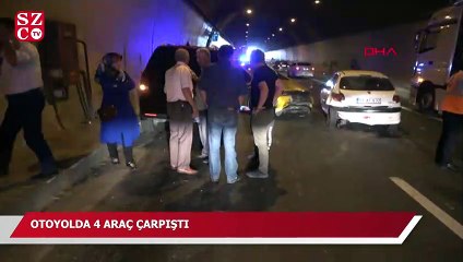 Download Video: 4 araç birbirine girdi, TEM’de 7 kilometre araç kuyruğu oluştu