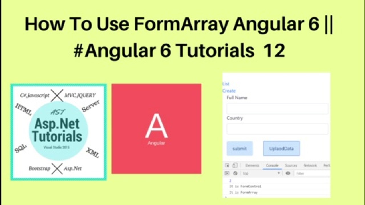 How to use form array in angular 6 || #angular 6 tutorials 12