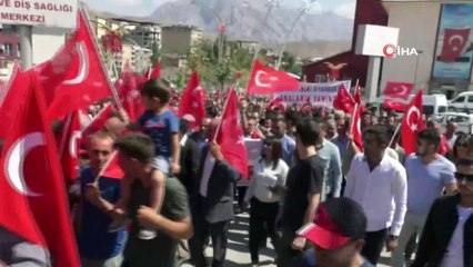 Hakkari’de ‘Teröre Lanet Kardeşliğe Davet’ yürüyüşü