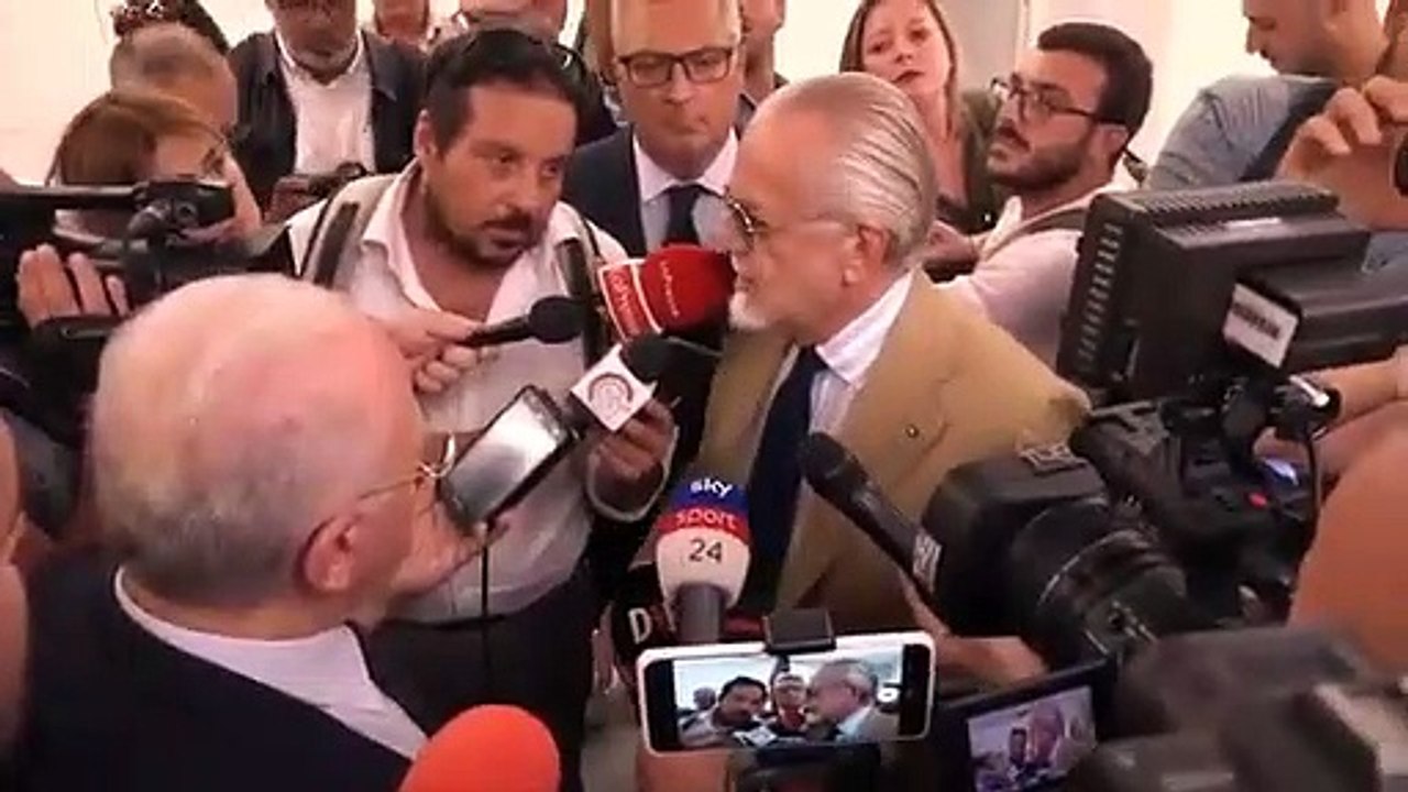 Napoli, sopralluogo allo stadio San Paolo di De Laurentiis e De Luca: "pace" fatta (13.09.19)