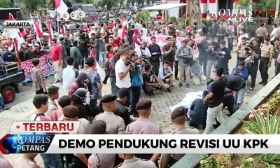 Lagi, Massa Pendukung Revisi UU Demo di KPK
