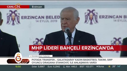 MHP Lideri Bahçeli Erzincan'da
