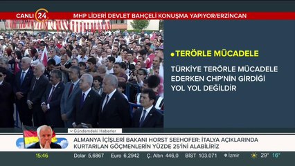 MHP Lideri Bahçeli Erzincan'da