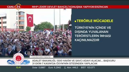 MHP Lideri Bahçeli Erzincan'da