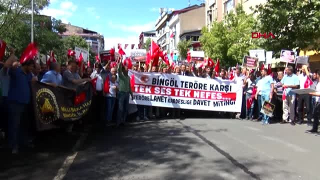 Bingöl'de 'teröre lanet, kardeşliğe davet' yürüyüşü