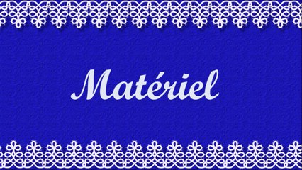 Frivolité - Dentelle à la navette. Leçon 1. Matériel