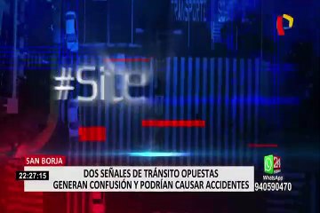 San Borja: señalizaciones opuestas podrían causar accidentes de tránsito