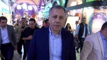 İstanbul Valisi Yerlikaya'dan, Kapalıçarşı esnafına ziyaret