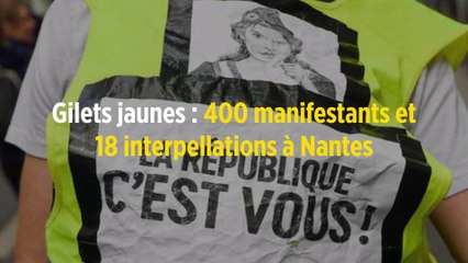 Gilets jaunes : 400 manifestants et 18 interpellations à Nantes