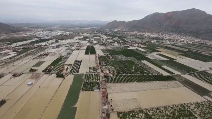 Los efectos de la gota fría en la Vega Baja, desde el cielo