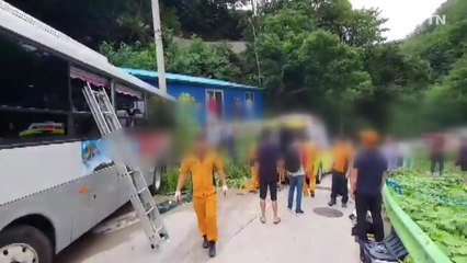 울릉도에서 관광버스 2대 충돌...34명 부상 / YTN