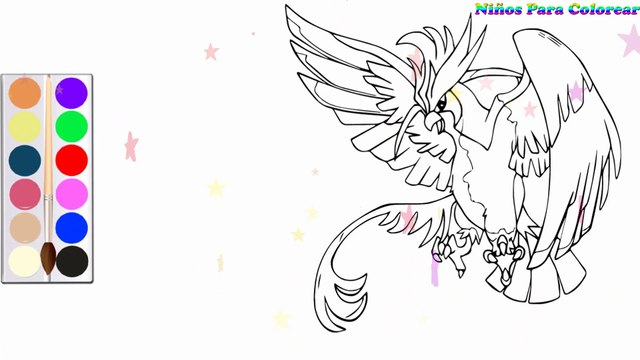 Coloration Phénix- Pidgeot Pokémon | Peindre pour les jeunes enfants et dessiner pour les enfants