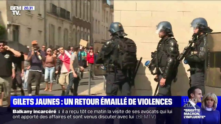 Gilets jaunes: un retour émaillé de violences à Nantes - Mediacom