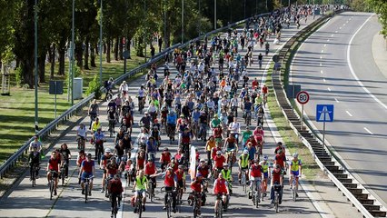 Demonstrators blocked Frankfurt highways for a greener traffic policy