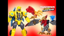 Transformers Hero Mashers Bumblebee Strafe Team Mash Pack Hasbro Unboxing Demo Review