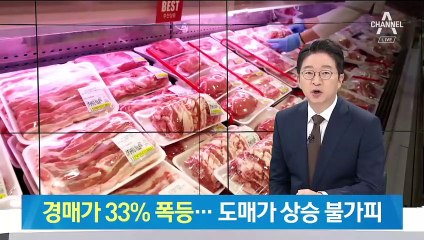 돼지고기 경매가 33% 급등…단기간 도매가 상승 불가피