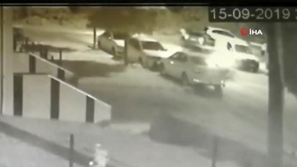 Polisten kaçarken kaza yapmıştı, o anlar güvenlik kamerasına yansıdı